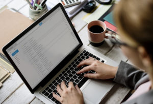 Businesswomen at computer desk