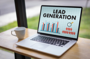 Computer screen that says lead generation